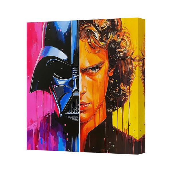 Benjamin Tate Design Darth Vader Split Portrait Canvas Art Print Pop Art Style