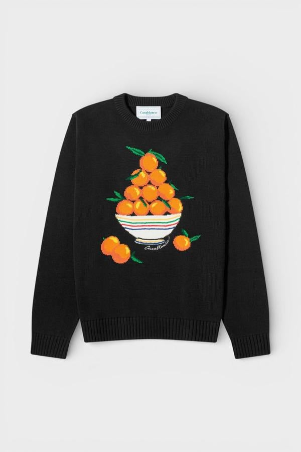 Casablanca Pyramide D'Oranges Intarsia Jumper Black