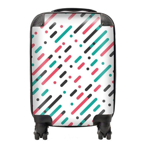 Warren Reed Overlapping Coloured Diagonal Lines Suitcase