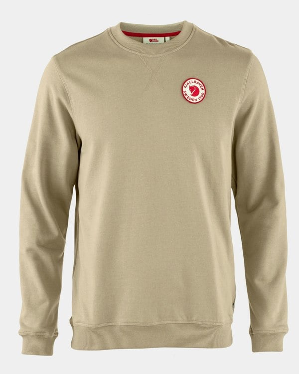 Fjallraven 1960 Logo Badge Mens Sweatshirt - Fossil 118