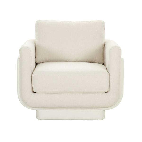 Furniture Edit Rhonnie Cream Monotone Accent Occasional Armchair