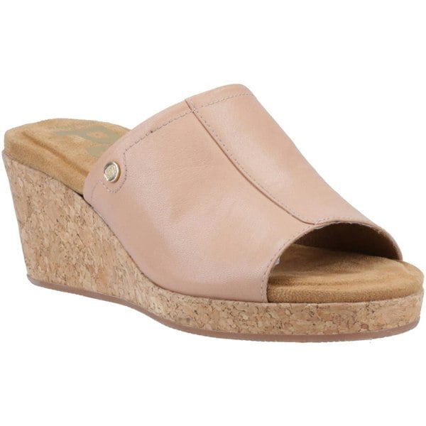 Hush Puppies Willow Leather Women's Cafe Creme Wedges