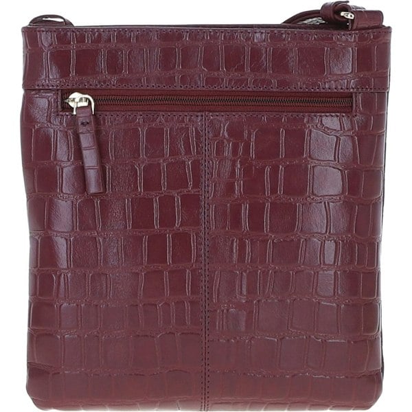Ashwood Curve Zip Top Leather Cross Body Bag : CURVE