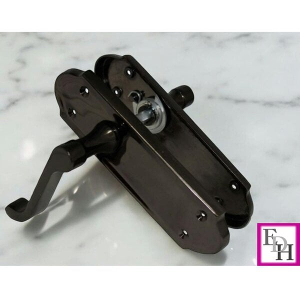 EDH Door Hardware Black Nickel Internal Door Handles Ashford Style Lever Latch – Epsom Pair Set