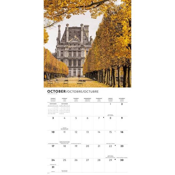 Paris Lux Calendar 2027, Wall Calendars, Month To View, Travel, Gift