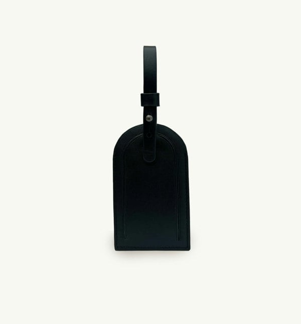 Apatchy London Black Leather Luggage Tag and AirTag Gift Set