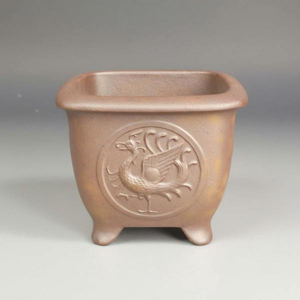 Yorkshire Bonsai Premium Yixing Bonsai Pot | Unglazed Square Deep Pot | 12cm x 12cm x 10cm