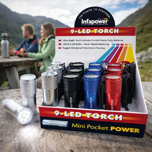 Dragodirect 9 LED Aluminium Torch Ultra Bright & Shockproof