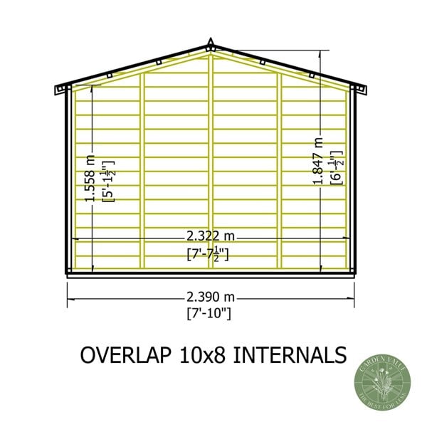 Shire Overlap Double Door 10x8 Storage Shed