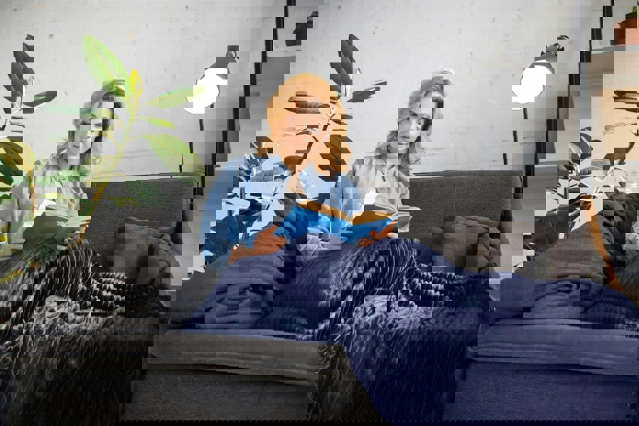 Emma Barclay Dakota Navy Blanket/Throw