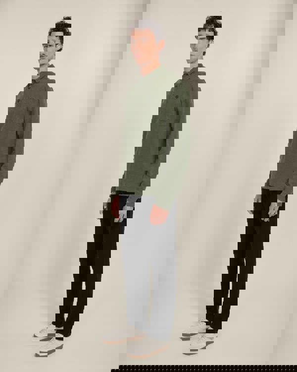 Larsson & Co Aarhus - Textured Long Sleeve Polo Shirt