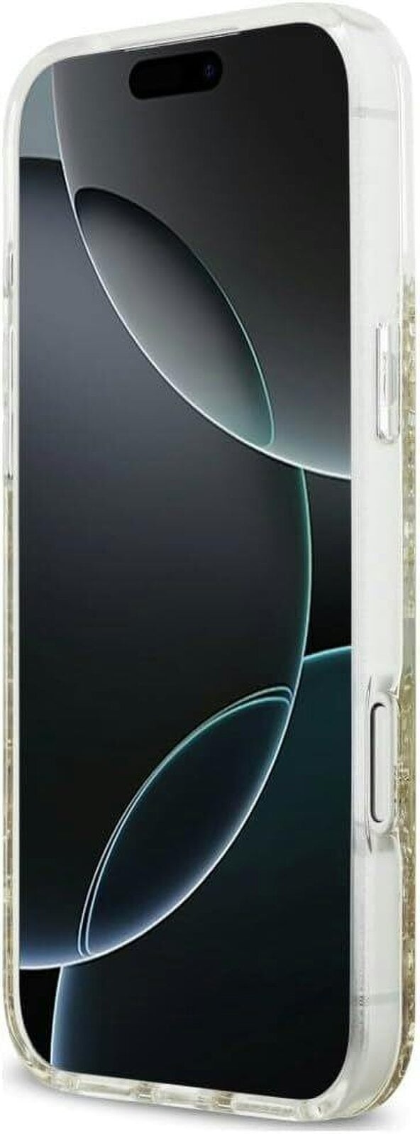 Guess Resin Bottom Glitter Case with MagSafe for iPhone 17/18 Pro Max 6.9" Clear Gold - GUHMP18XRGRGED