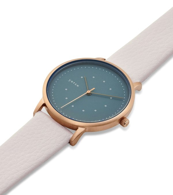 Votch Rose Gold & Light grey with Blue Watch | Lyka