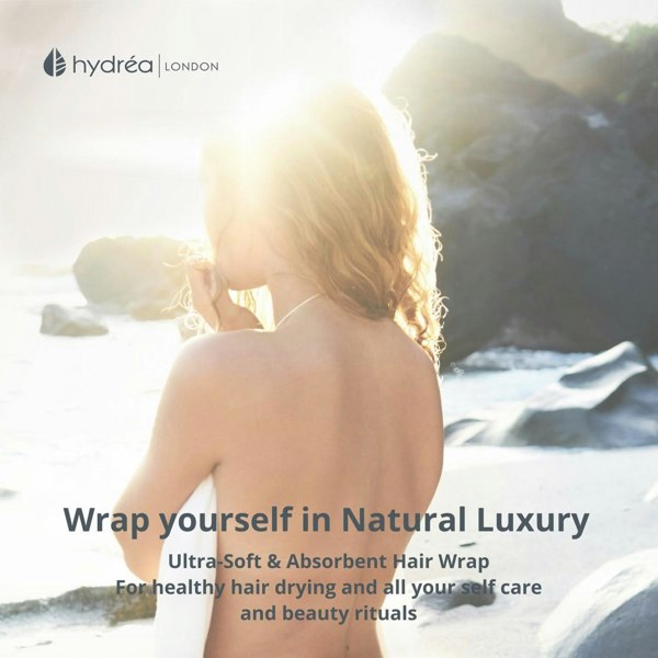 Hydréa London Eco-Friendly Bamboo + Cotton Hair Towel Wrap