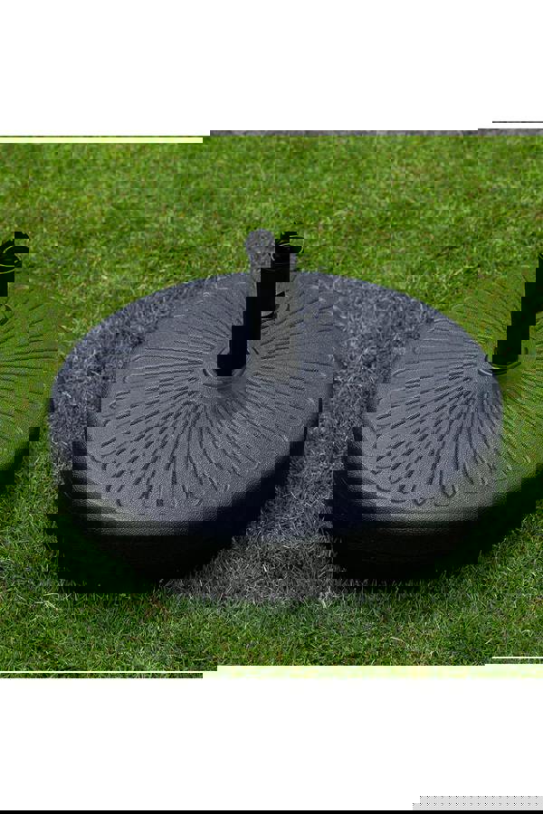 Living and Home 28KG Heavy-duty Outdoor Portable Cantilever Umbrella Stand - 38/48mm Water and Sand Fillable Round Garden Parasol Base & Weight Stand