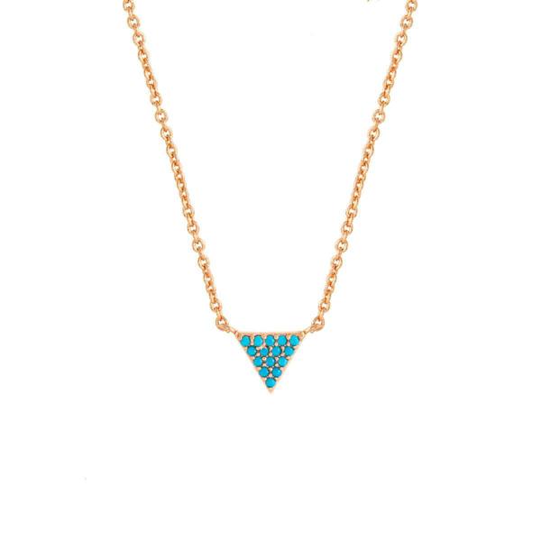 Sole du Soleil Lupine Women's 18k Gold Plated Triangle Fashion Necklace