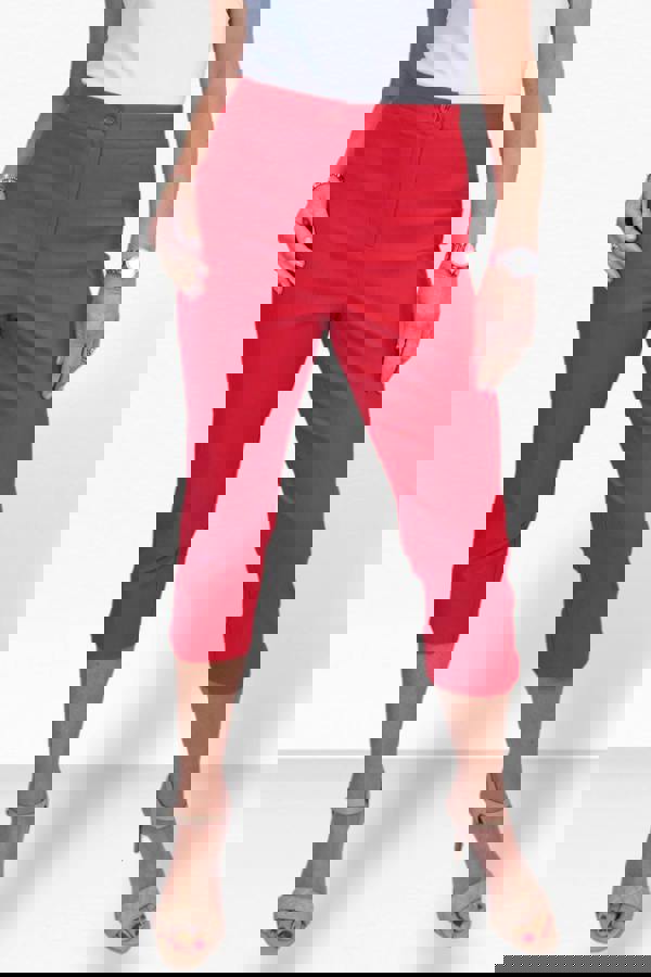 Paulo Due Women's Slim Fit Stretch Cropped Trousers