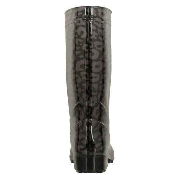 Mountain Warehouse Womens/Ladies Splash Animal Print Wide Calf Wellington Boots - Dark Grey