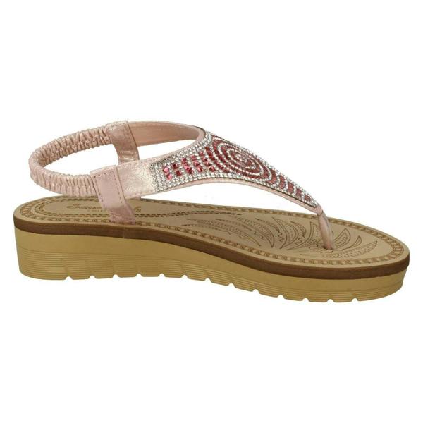Savannah Ladies Savannah Mid Wedge Toepost Sandals
