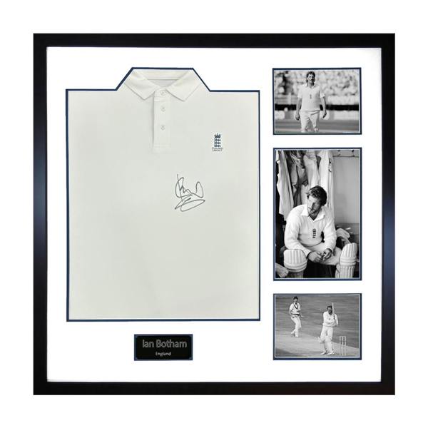 Ian Botham Signed England Shirt Elite Frame