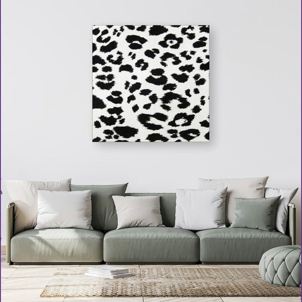 Warren Reed Black Leopard Print Canvas