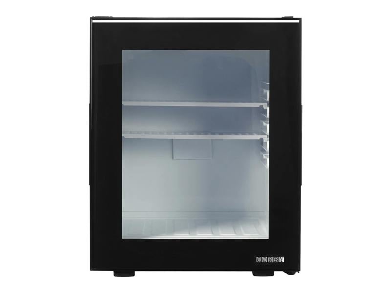 Corby Eton 35L Glass Door Minibar in Black - UK Plug