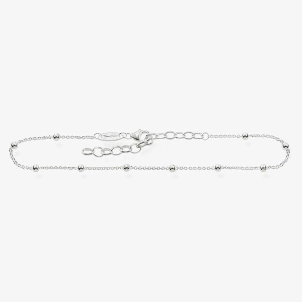 THOMAS SABO Silver 10 Ball Chain Anklet AK0002-001-12-L