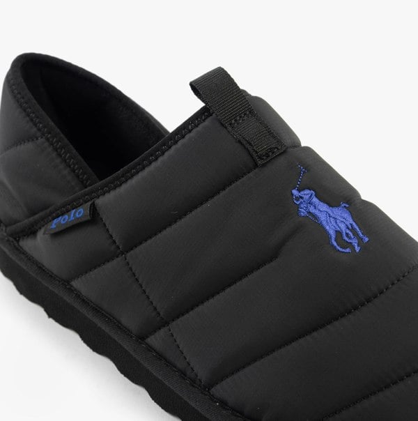Polo Ralph Lauren EVERETT Mens Slippers Black Rc Nylon/Royal