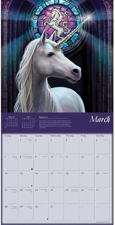 Anne Stokes Unicorns Calendar 2027