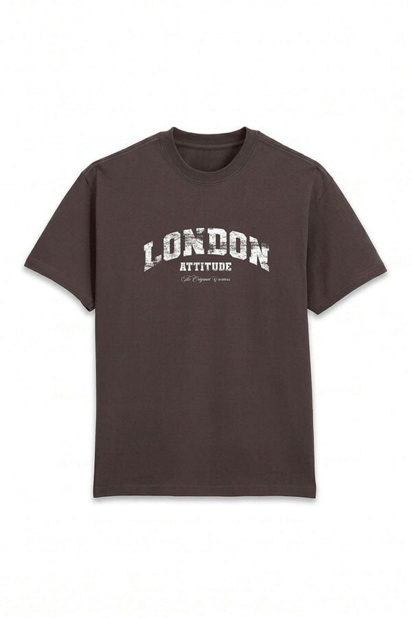 London Attitude Fearless Street Culture Oversized Heavyweight Graphic T-Shirt