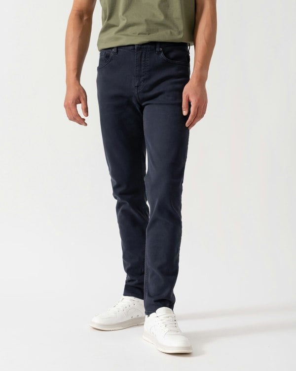 BOSS Orange Delaware BO Mens Slim-Fit Jeans in Cosy Comfort-Stretch Denim  - Dark Blue 404