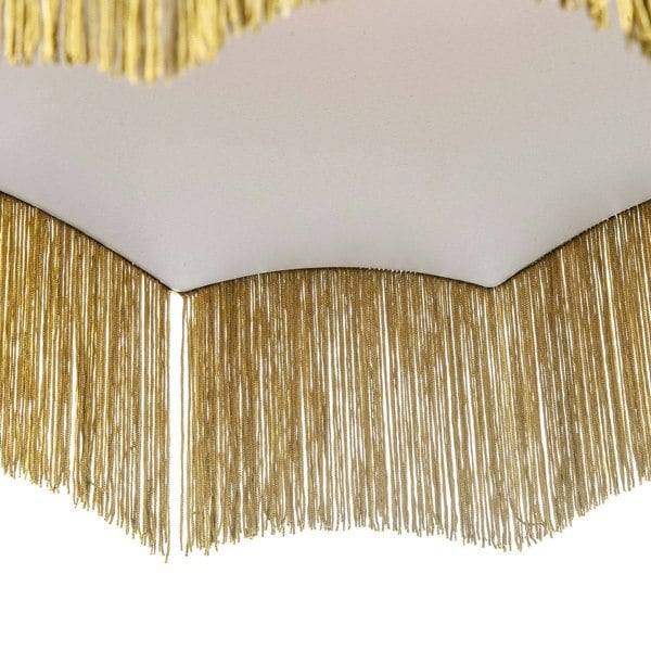 Traditional Victorian Empire 40cm Shade in Olive Green with Tassels Image 4