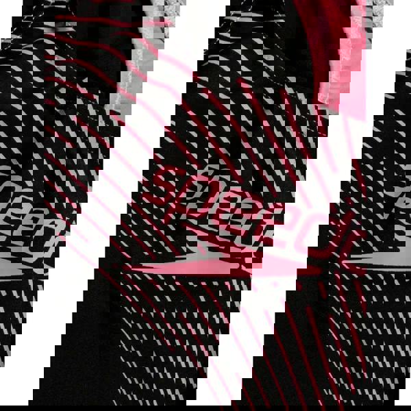 Black and pink Speedo Girls Medley Logo Medalist swimsuit with geometric pattern