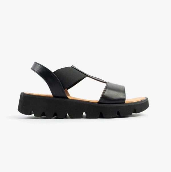 Heavenly Feet RITZ Womens Sandals Black