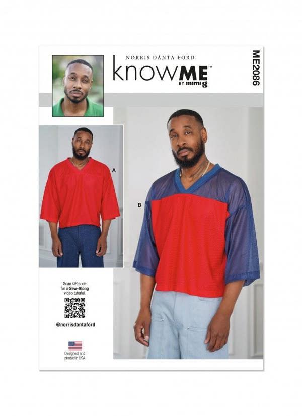 Know Me Sewing Pattern 2086, Tops for Men, AA (34-36-38-40-42) - Intermediate