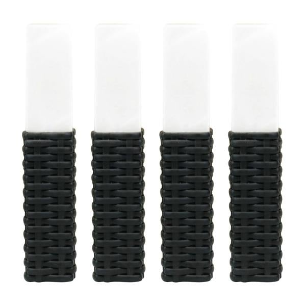 Gardenwize Pack of 4 Solar Stake Lights – Rattan Effect LED Lights