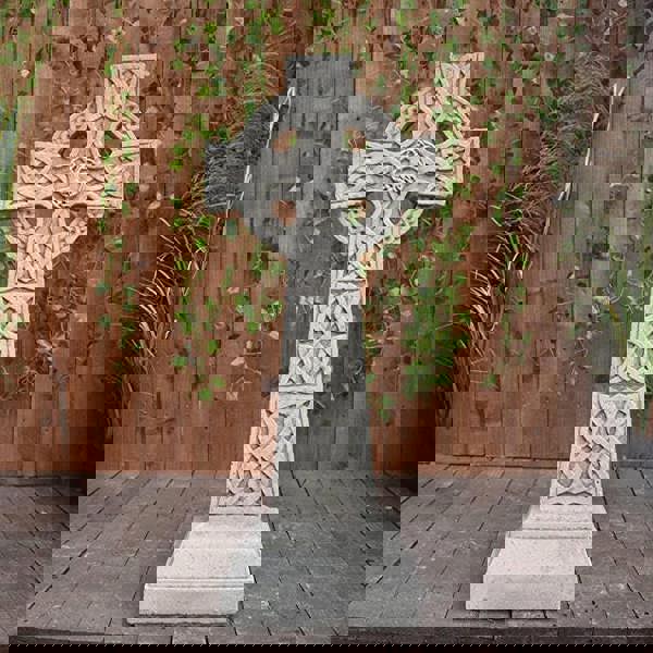 Amazingly Detailed Large Celtic Cross Garden Ornament