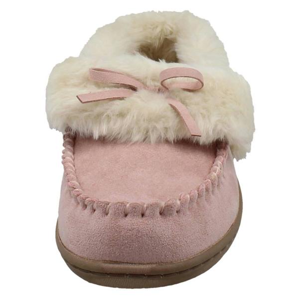 Clarks Ladies Clarks Moccasin Warm Lined Slippers Leno Cosy