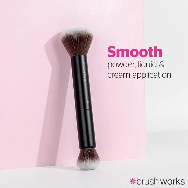 Brushworks No. 6 Double Ended Powder and Buff Brush