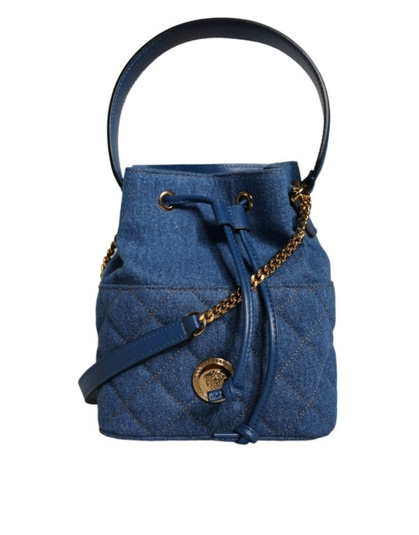 Versace La Medusa Denim Bucket Bag