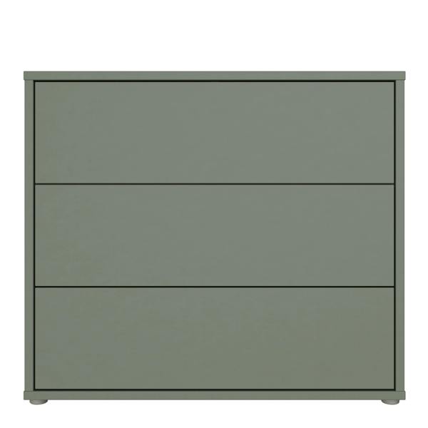 Alice Springs 3 Drawer Chest With Push-to-Open in Sage Green