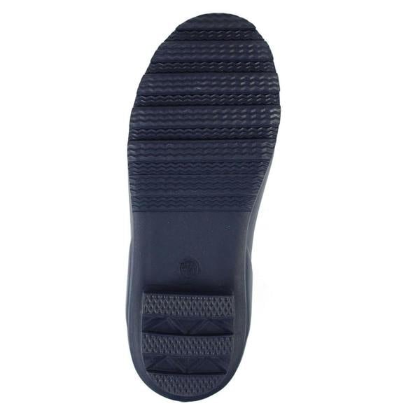Sole detail of Lazy Dogz Prairie wellies showing grip suited to muddy fields or country footpaths