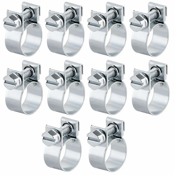 ATEK 10 Pack 14-16mm Mini Jubilee Hose Clips Adjustable Fuel Pipe Clamps