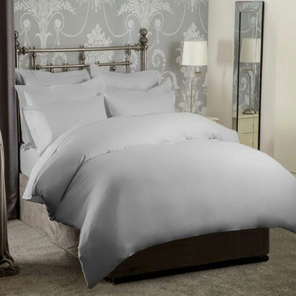 Belledorm 1200Thread Count Cotton Duvet Cover - Silver