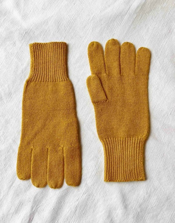 Women's Luxury Merino Wool Gloves – Mustard - British Boxers