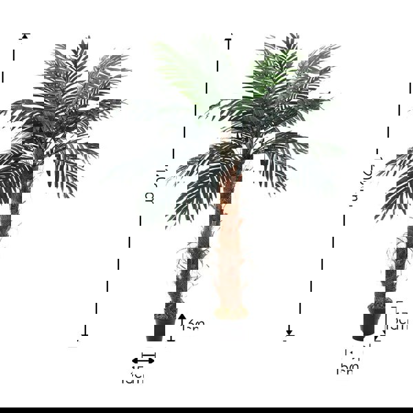 48 inch Artificial Palm Tree with Pot Simulated Plant Decor Artificial Plants Living and Home