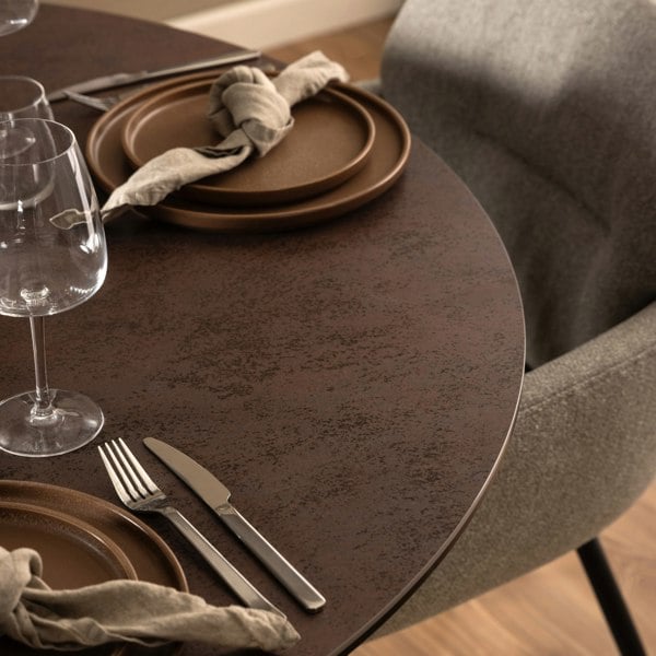 Furniture To Go Heaven Dining Table with Ceramic Rusty Brown Top