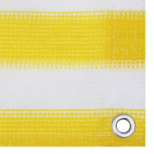 Berkfield Balcony Screen Yellow and White 120x500 cm HDPE