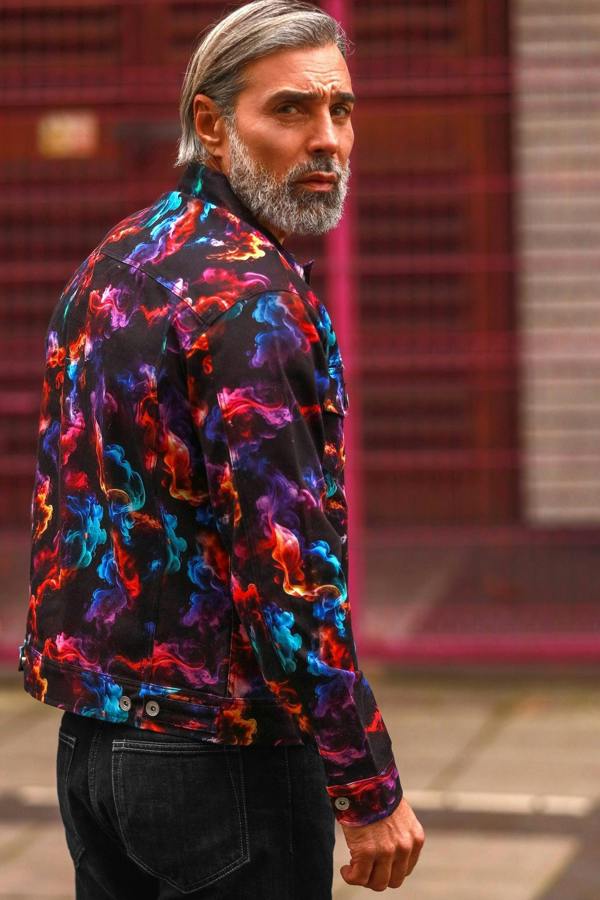 SMOKE SHACKET - Premium Men's Patterned Shirt by Claudio Lugli | Bold Design, Tailored Fit, Best Printed Shirts