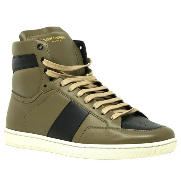 Saint Laurent High Top Sneaker - Green